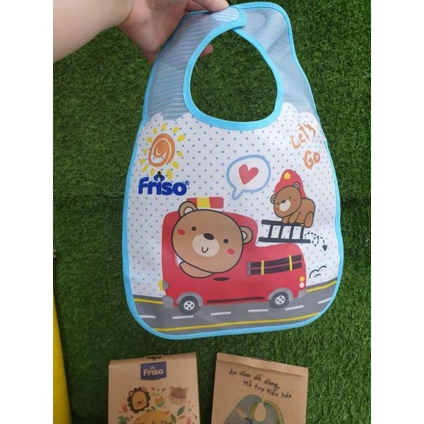Yếm Ăn Dặm Hoạt Hình Cho Bé Chống Thấm - hàng khuyến mãi sữa Friso