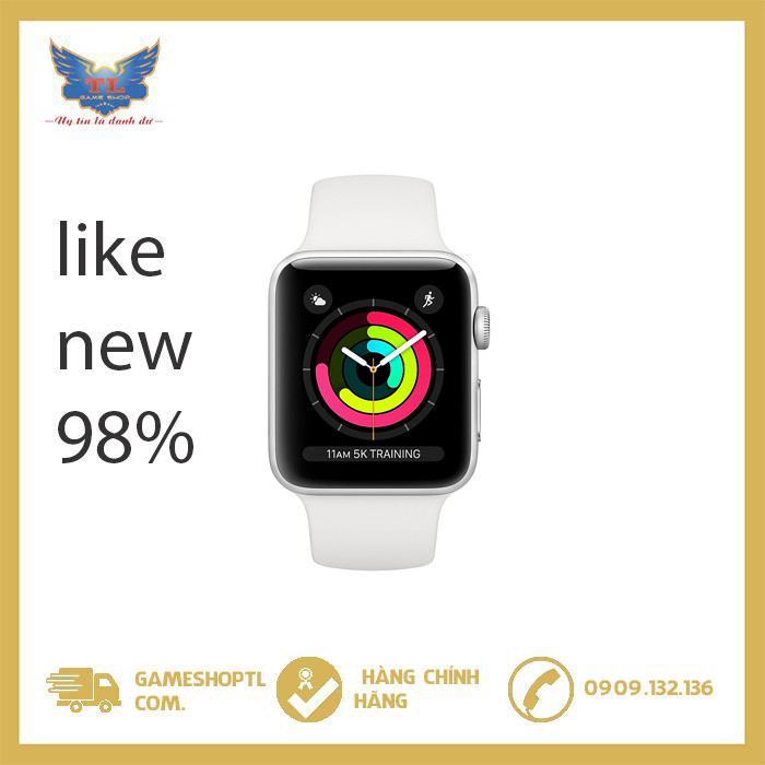 Đồng Hồ Thông Minh Apple Watch Series 3 GPS- linke New 99% - Trắng 38mm