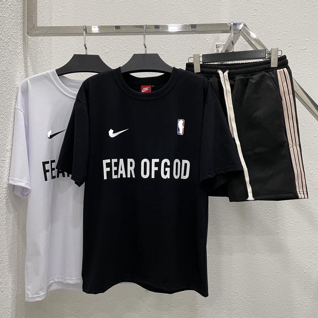 Áo tee Fear of God FOG x NBA Warm Up Tee Black áo thun nam nữ FOG NBA kun shop
