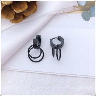 Bông tai móc vòng tròn mẫu mới cá tính bông tai idol hàn quốc bông tai sơn tùng - pucca