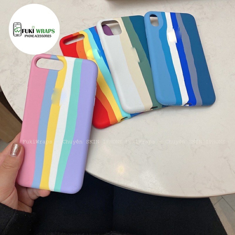 Ốp lưng Chống Bẩn cầu vồng Full Viền Dành Cho 6plus 7plus 8plus x xs xsmax 11 11pro 11promax XR FukiShop