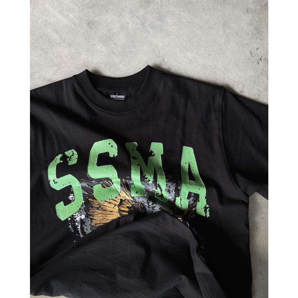 Stressmama Áo thun Liberty T - Shirt Màu Đen Chất Liệu 100% Cotton vài dày 250GSM, in lụa thủ công - Local Brand