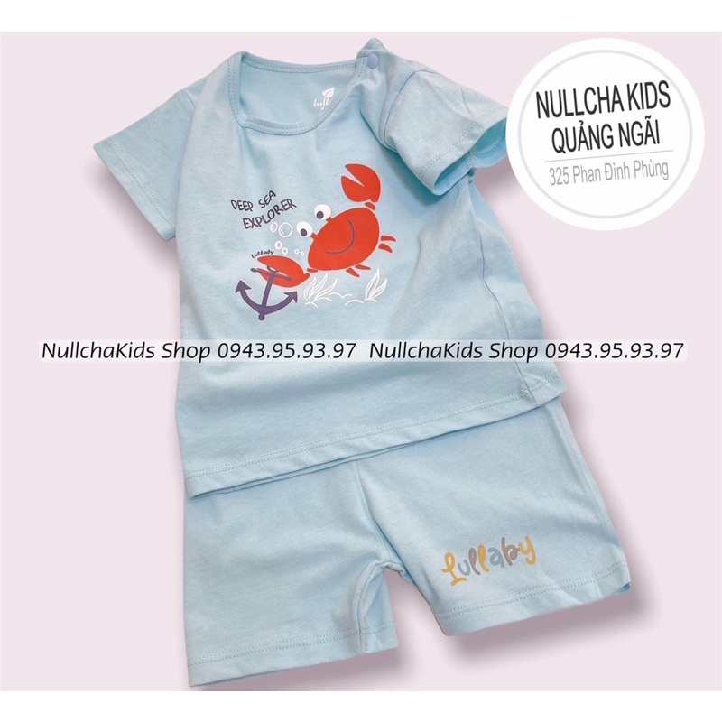 [FAFRINW05 giảm tối đa 30k đơn 150k][FAFRINW04 giảm tối đa 30k]Bộ cộc tay cài vai bé trai Lullaby (Sz 6m-4y)