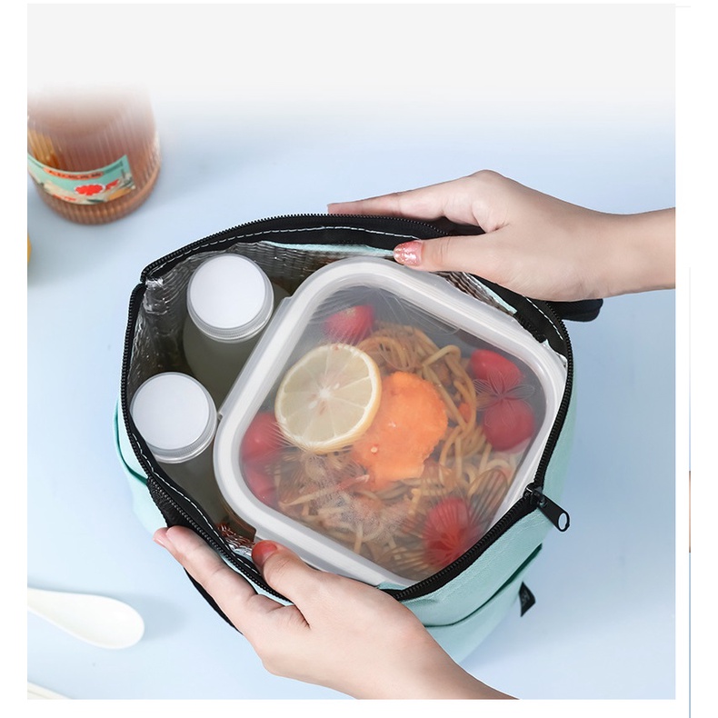 [Mẫu MỚI]Túi Giữ Nhiệt/ Túi Đựng Cơm HAPPINESS BECOMES YOU Vải Oxford Chống Thấm Nước