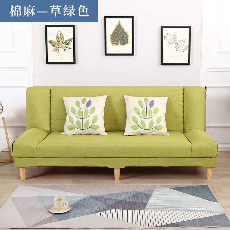 Sofa giường hai mục đích phòng khách căn hộ nhỏ có thể gập lại cho thuê đơn giản ngủ tiết kiệm vải đôi