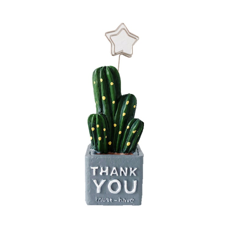 <24h Lô hàng> W&G Home decoration creative note holder photo clip northern European cactus green plant message holder clip desktop decoration | BigBuy360 - bigbuy360.vn