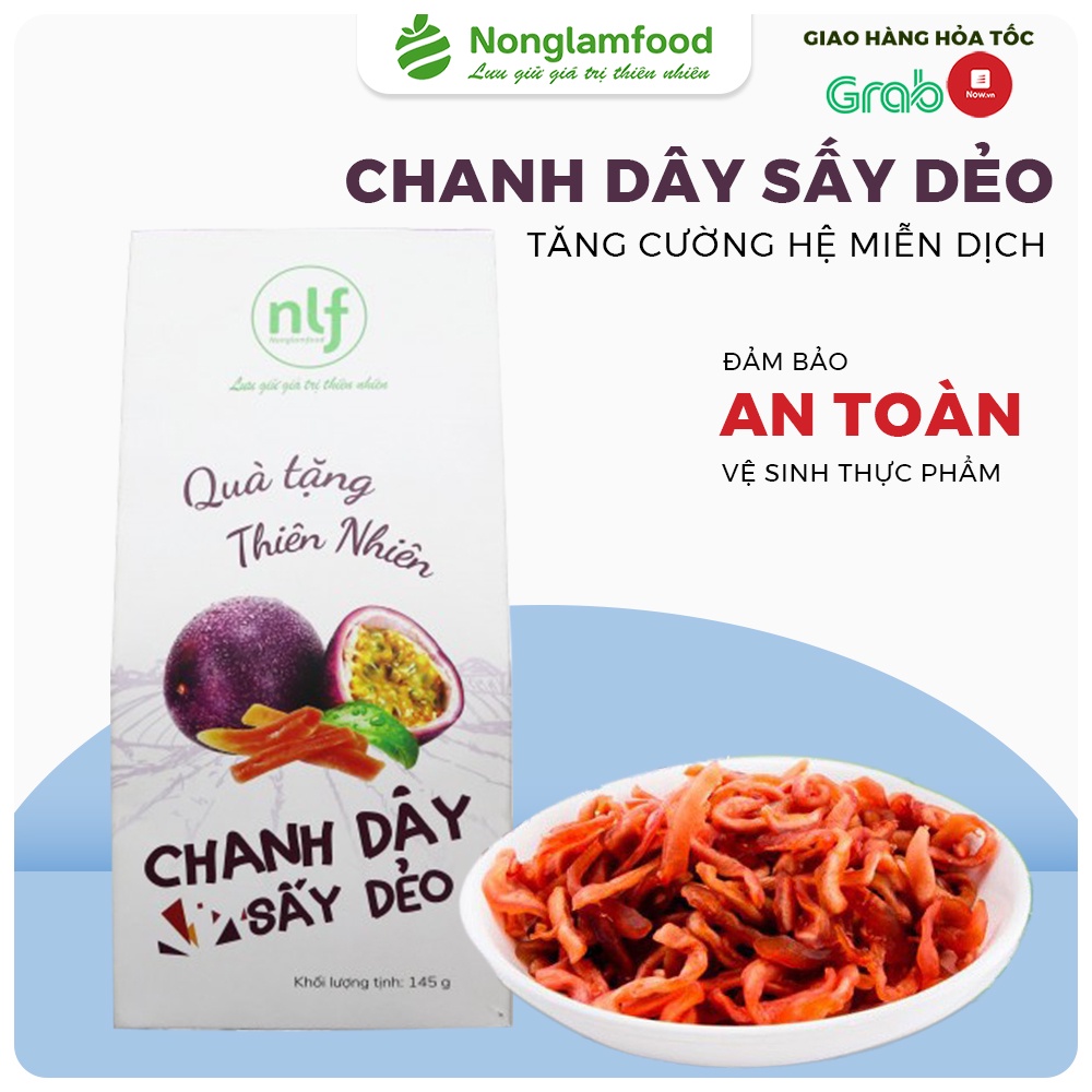 Chanh dây sấy dẻo 145g Nông Lâm Food trái cây sấy dẻo 100% thiên nhiên hỗ trợ giảm cân ăn kiêng,bổ sung các chất