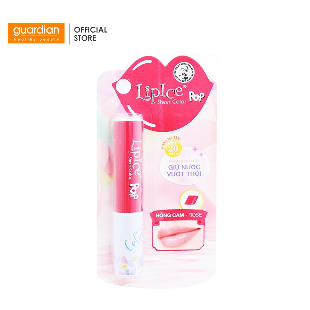 Son dưỡng có màu LipIce Sheer Color Pop màu hồng cam rạng rỡ 2.4g