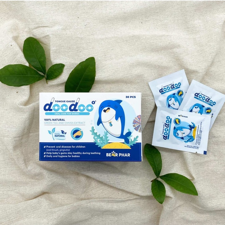 Gạc rơ lưỡi Doo Doo, rơ lưỡi, làm sạch răng, lưỡi, nướu và khoang miệng cho bé - Mẹ Akay- G01