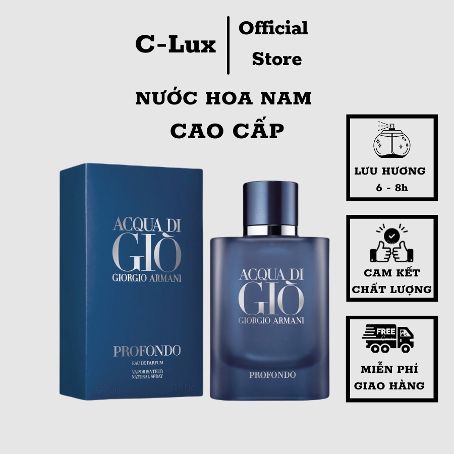 Nước hoa nam tính Acqua Di Giò Xanh Profumo 100ml - Dầu  thơm nam lưu hương lâu mạnh mẽ cuốn hút - NinjinStore