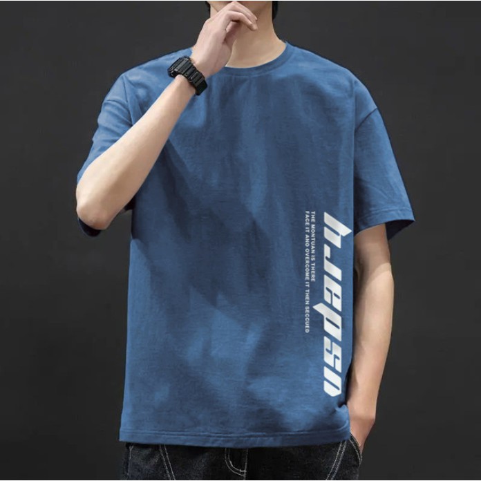 Triple A💕Korean version of the summer new short-sleeved T-shirt male youth self-cultivation printed shirt student trend wild round neck compassionate