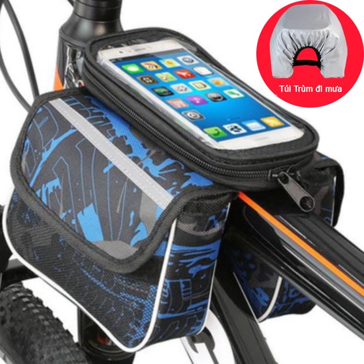Túi xe đạp cao cấp,túi treo sườn xe đạp chống nước bọc cảm ứng phù hợp với mọi dòng xe