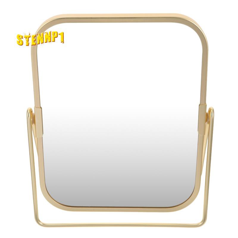 Gương Trang Điểm Để Bàn Có Giá Đỡ Kim Loại Xoay 360 Độ