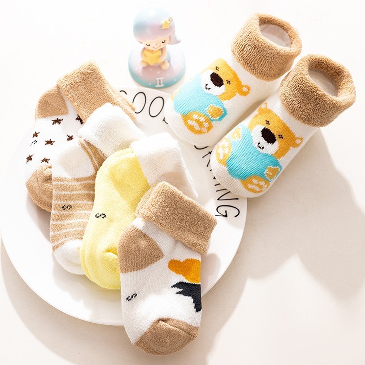 5 đôi baby & girl cotton cartoon socks sơ sinh trẻ sơ sinh trẻ mới biết đi vớ sàn mềm