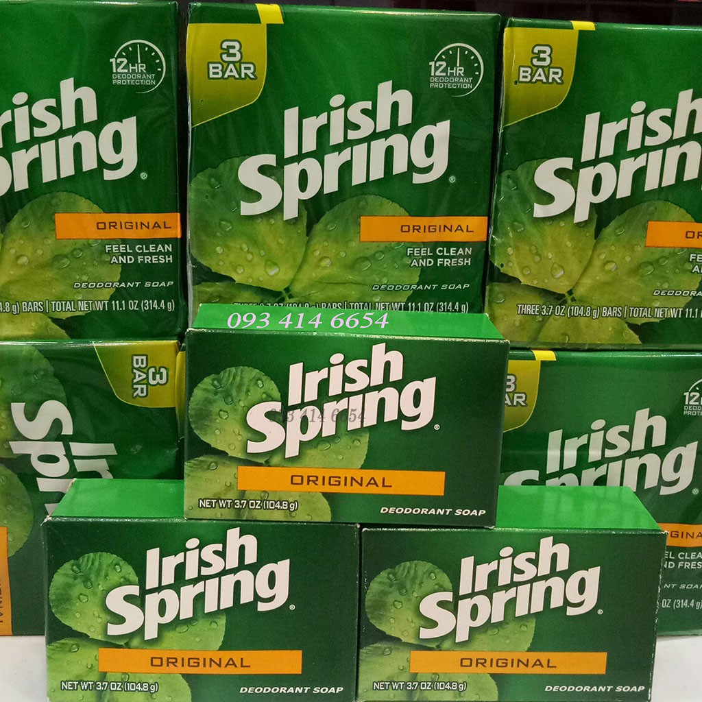 XÀ BÔNG CỤC IRISH SPRING ORIGINAL USA MỸ - LOẠI 3 CỤC 104GR