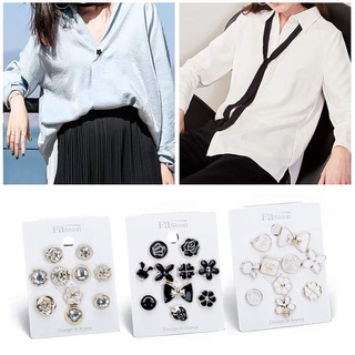 Set 10 ghim cài áo sơ mi, gài quần jean, phụ kiện cài áo sơ mi
