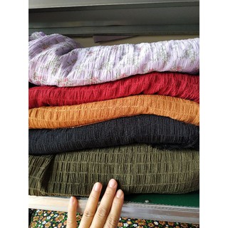 Vải đũi xốp dập nhăn (chỉ còn đen)