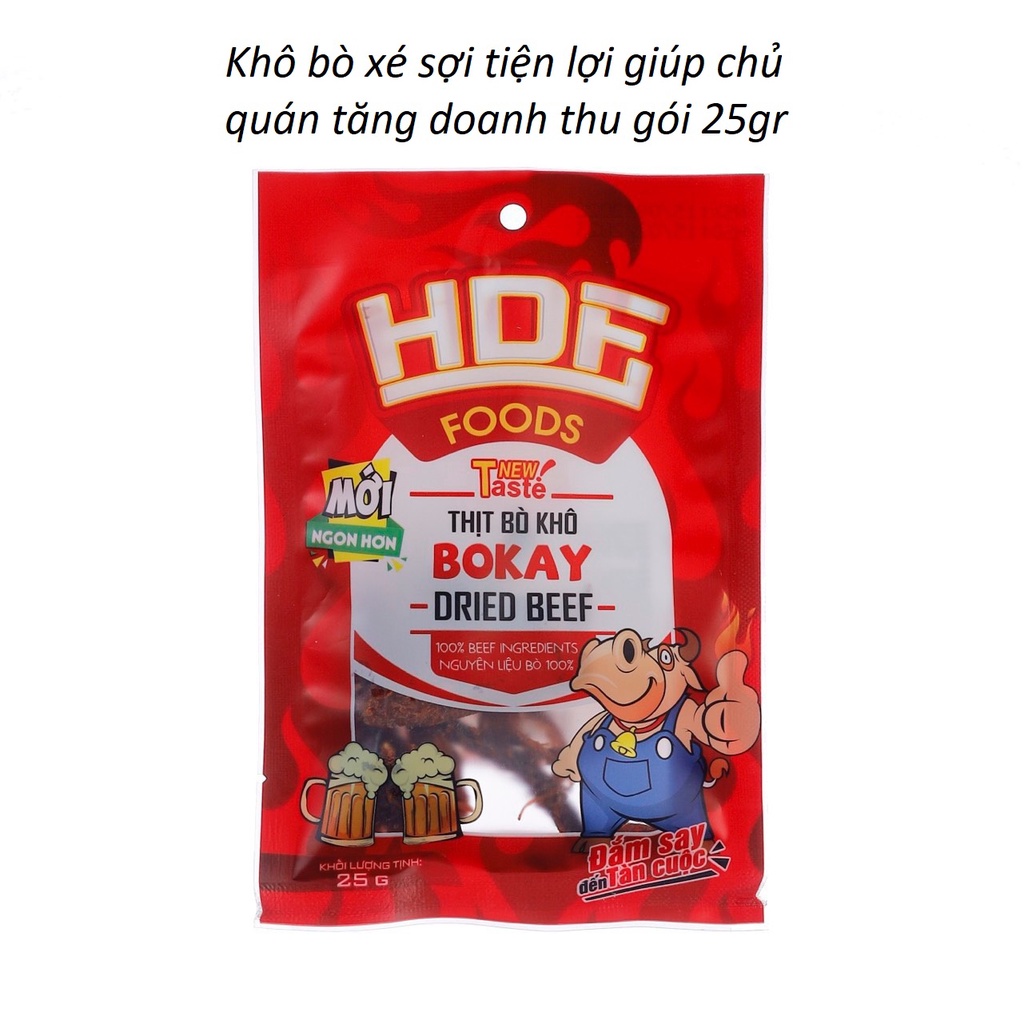Thịt bò khô BOKAY gói tiện lợi cho chủ quán 25gr