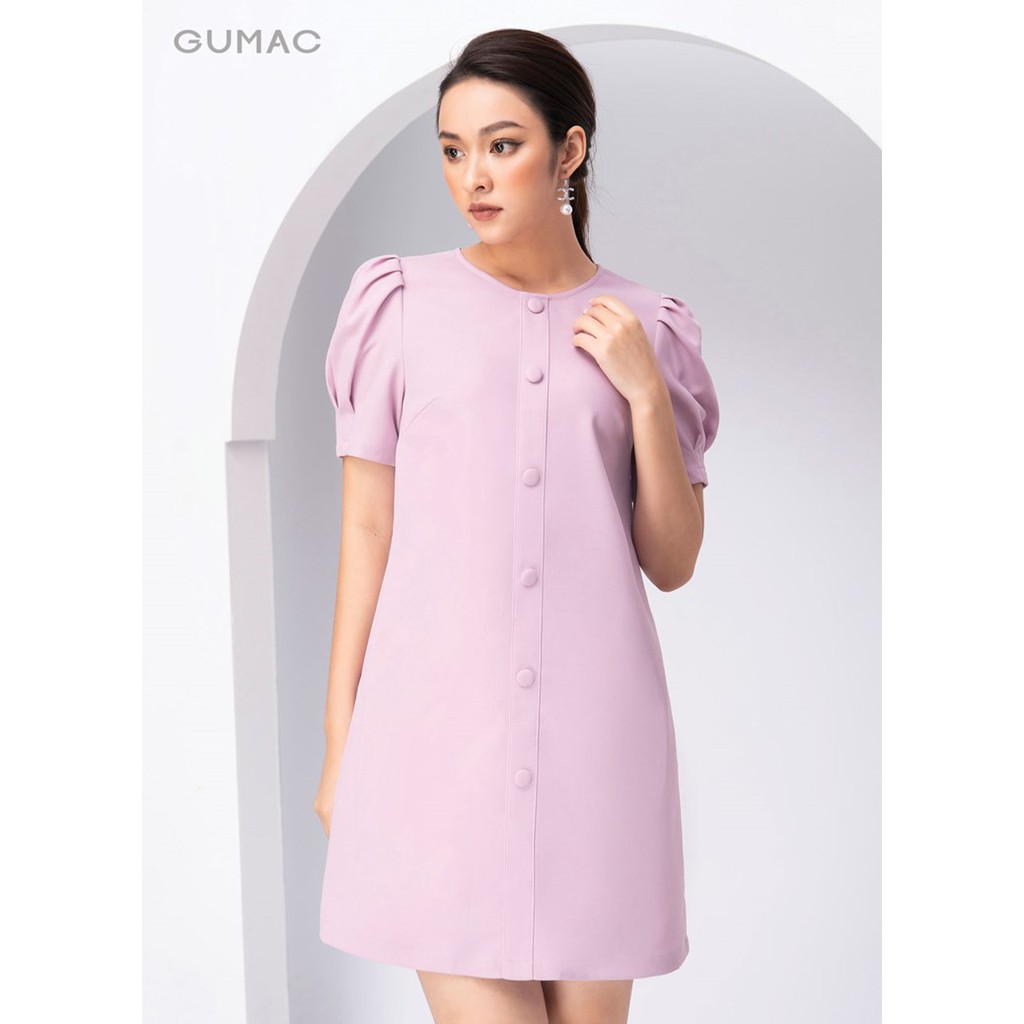 [Mã WABRGULUV giảm tới 100K đơn 249K] Đầm suông phối nút DA10264 GUMAC | BigBuy360 - bigbuy360.vn