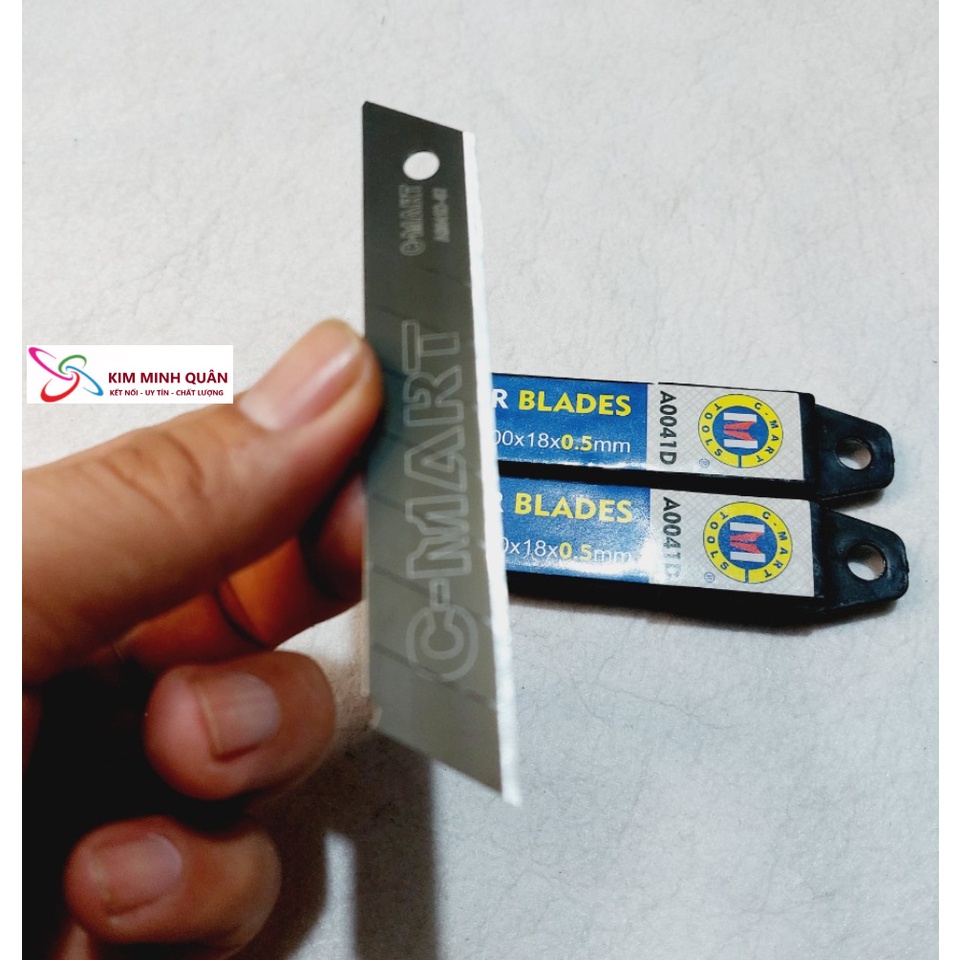 Lưỡi Dao Rọc Giấy Thép Đen SK5 100*18*0.5mm A0041D CMART