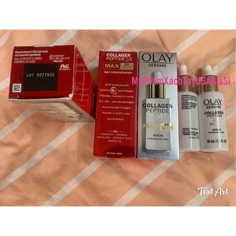 [HàngMỹ]Serum dưỡng ẩm chống lão hóa và tái tạo da Olay Regenerist 2X Collagen Peptide 24 MAX Serum 30ml