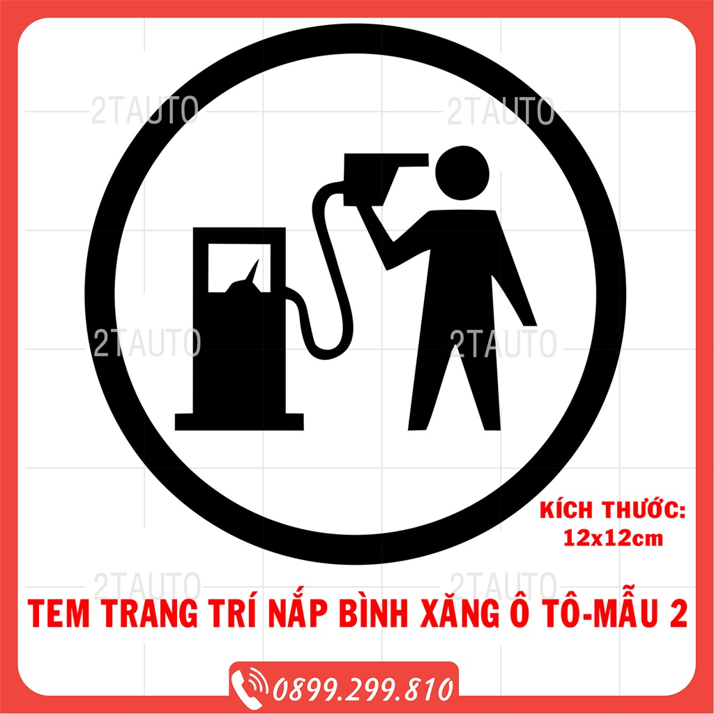 [GIÁ SIÊU RẺ] Tem dán nắp bình xăng ô tô xe hơi chống nước, chống phai màu, mẫu mã đa dạng độc đáo - MẪU 2