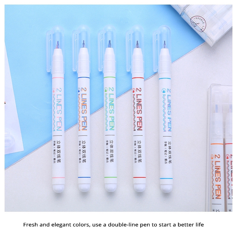 Bút highlight 2 màu viết chữ sáng tạo