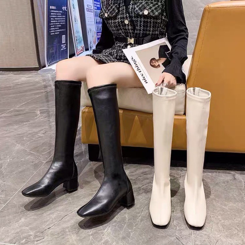 (SẴN- ẢNH THẬT) Boots đùi gối cao 5cm giá siêu rẻ quảng châu G029 (Hàng có khoá)