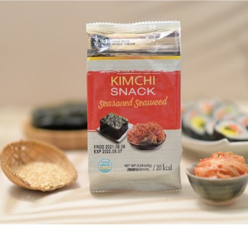 Rong Biển Ăn Liền Hàn Quốc -Vị Kim Chi Truyền Thống-Lá Kim Cuộn Cơm,Gimbap Ăn Kiêng,Chay-Giàu Dinh Dưỡng