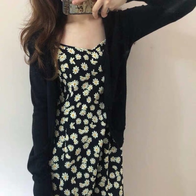 Đầm dài hai dây hoa cúc trắng xẻ đùi trend - Daisy1 Dress | BigBuy360 - bigbuy360.vn