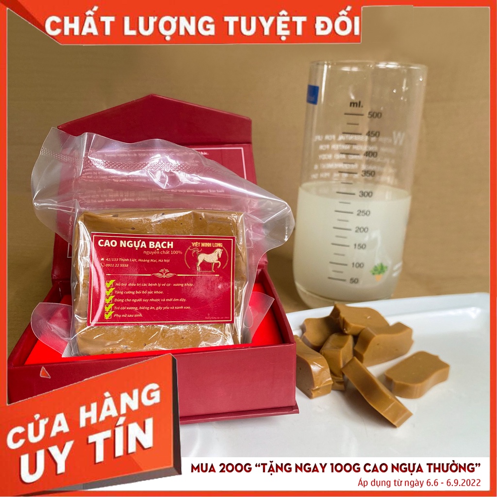 Cao Ngựa Bạch Nguyên Chất Việt Minh Long - Hàng chuẩn cao cấp 100G