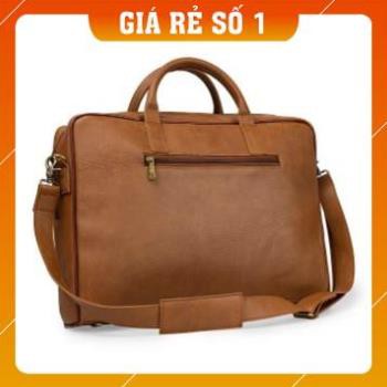 Túi xách công sở - Túi da - HANAMA DALA 4S nâu cafe (Vừa lap 17 inch) - Bảo hành 18 tháng | BigBuy360 - bigbuy360.vn