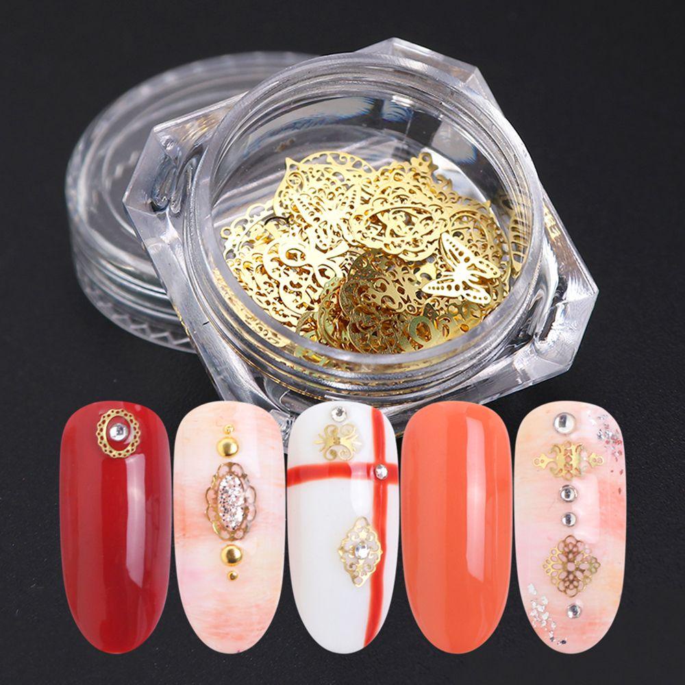 Miếng Dán Trang Trí Móng Tay Hình Hoa Trái Tim TAYLOR1|Hộp Kim Tuyến Trang Trí Móng Tay 3D