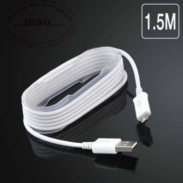 CÁP SẠC SAMSUNG MICRO USB 1.5M CHÍNH HÃNG BH 12T