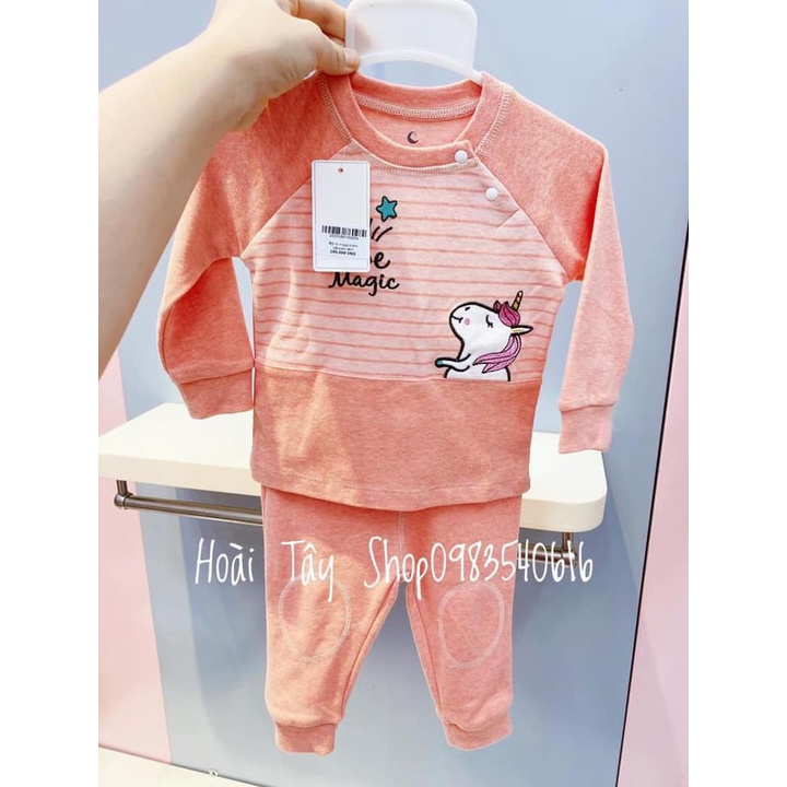 Bộ nỉ nhung cổ 3 phân cho bé MOON chính hãng mẫu mới quần áo bé trai bé gái