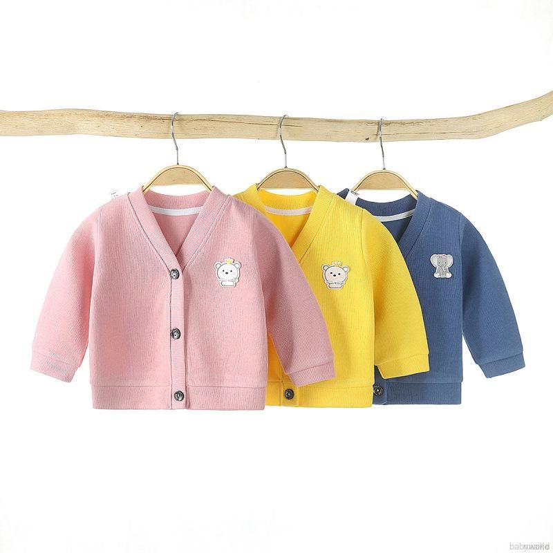 Áo Khoác Cardigan Dệt Kim Hoạ Tiết Hoạt Hình Cho Bé 0-4 Tuổi