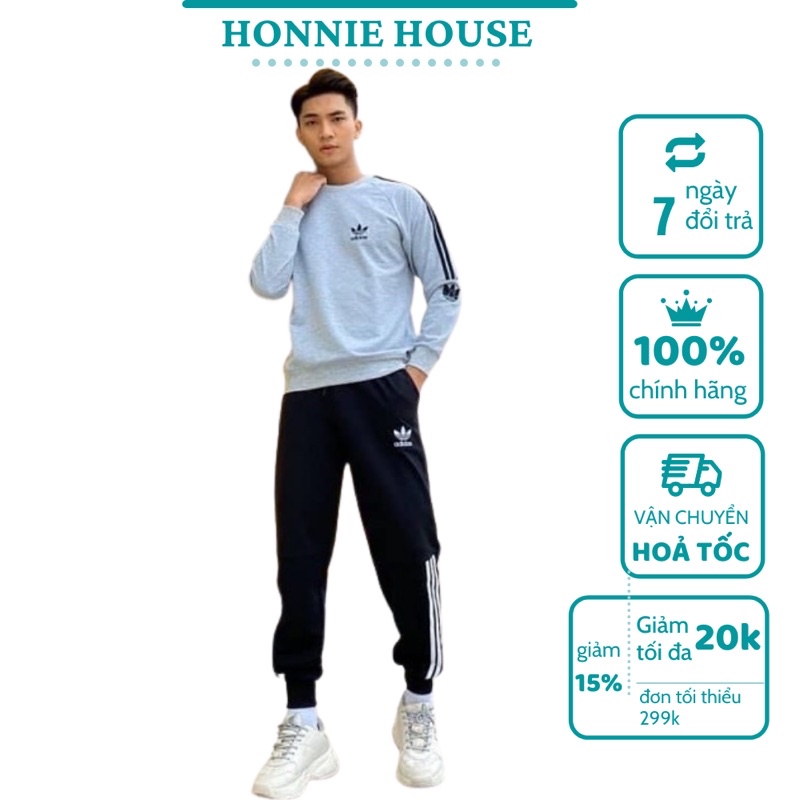 Bộ Nỉ Nam Thu Đông 2021Đồ Bộ Mặc Nhà Nam Thiết Kế Chất Nỉ Da Cá Loại 1 Honniehouse
