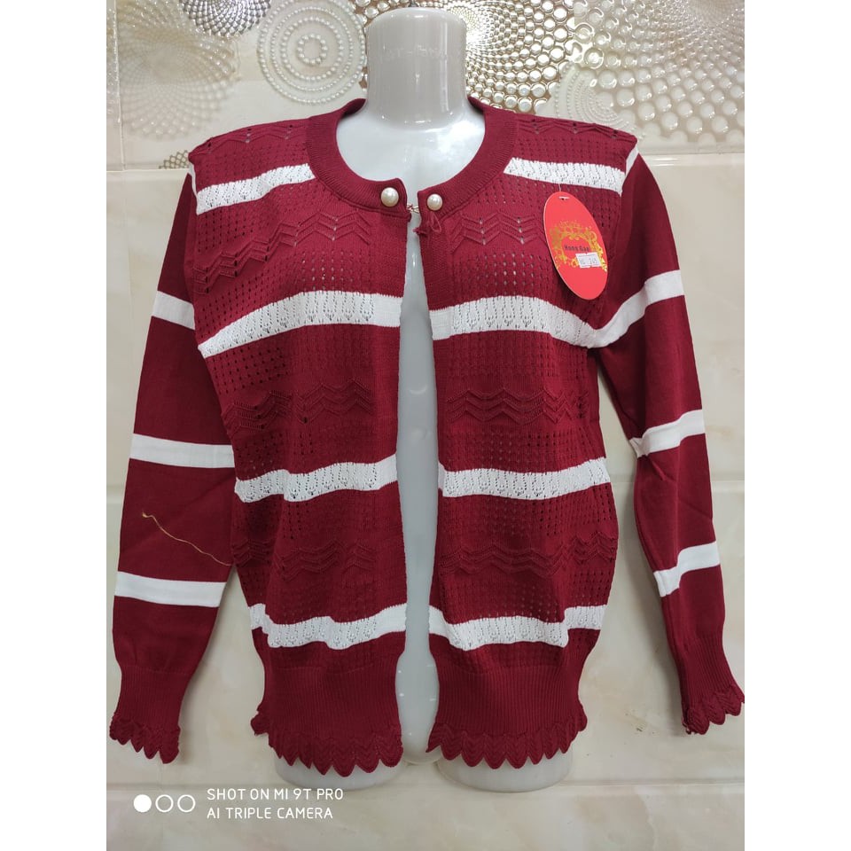 Áo khoác len nút ngọc cài | BigBuy360 - bigbuy360.vn