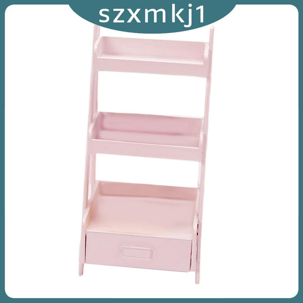 Kệ Gỗ 3 Tầng Mini Trưng Bày Chậu Hoa Trang Trí Phong Cảnh Phòng Búp Bê 1 / 12