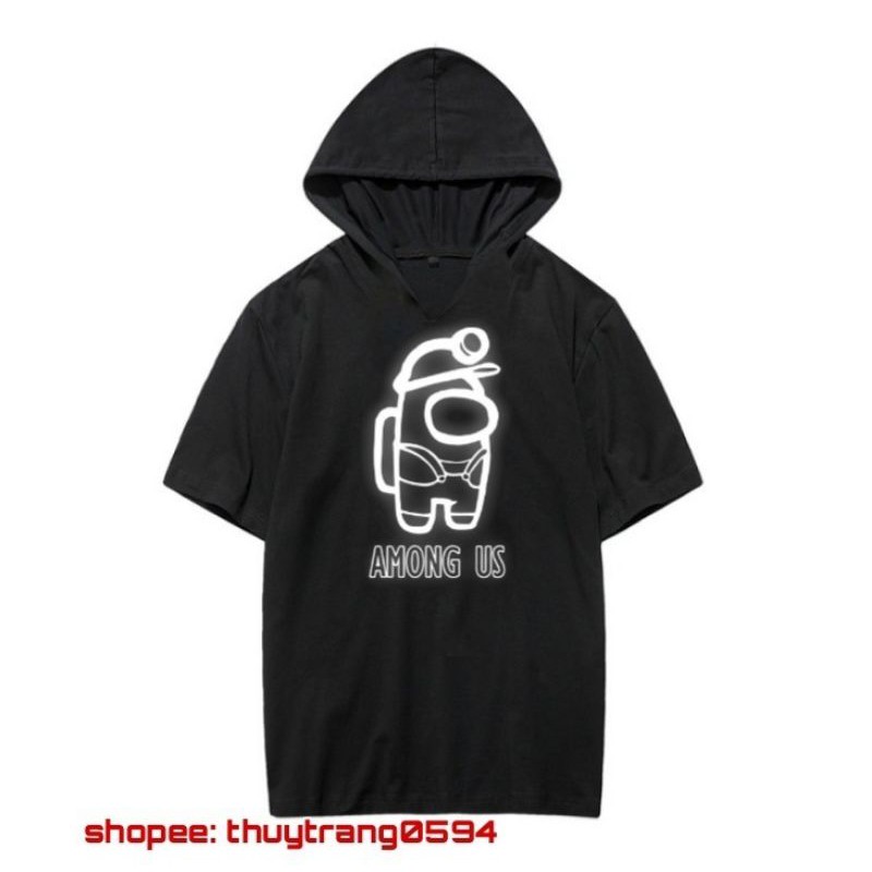 Áo Hoodie Tay Lửng Game Among Us Phản Quang Cực Đẹp