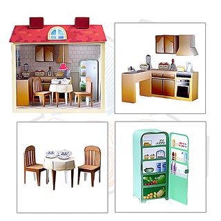 Mô hình giấy kiến trúc nhà Nhật Bản Kitchen
