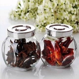 Hũ nghiên 2 đáy 200ML / Nắp Bạc - Hủ đựng gia vị siêu đẹp