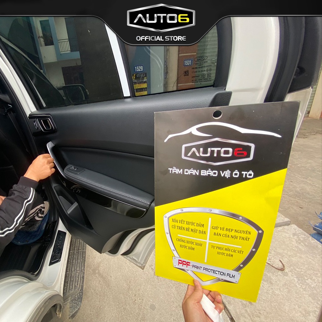 Bộ 4 chi tiết Film PPF trong suốt dán xe FORD EVEREST 2016-2021 chống xước bảo vệ nội thất ô tô - AUTO6