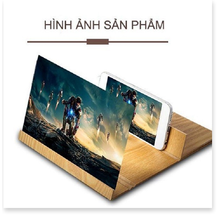 Kính 3D 🦋FreeShip🦋 kính phóng to màn hình điện thoại bằng gỗ cao cấp loại lớn - ADK