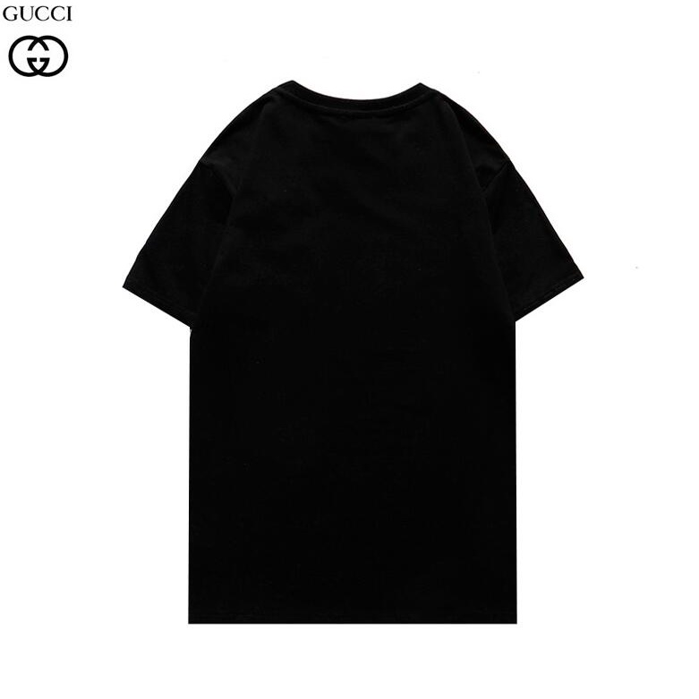 Áo Thun Tay Ngắn Chất Liệu Cotton Thêu Hoạ Tiết Gucci Phong Cách Thời Trang Unisex