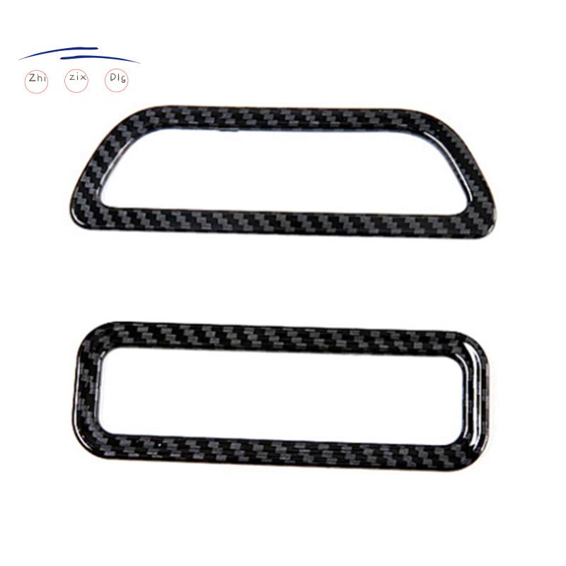 Khung dán trang trí công tắc đèn pha xe hơi Kia Carnival KA4 2020 2021 2022 bằng sợi carbon