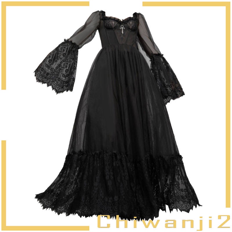 Đầm dài tay ống loe phối ren xuyên thấu gợi cảm cho nữ
 | BigBuy360 - bigbuy360.vn