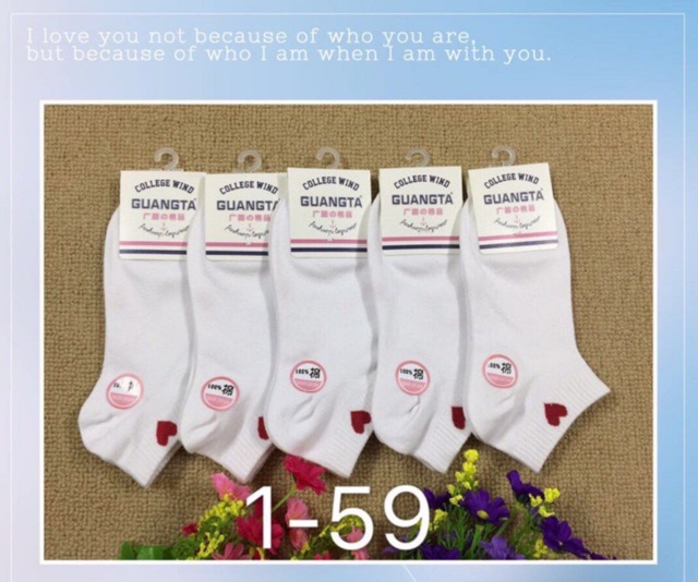 combo 10 đôi tất tim cao cấp