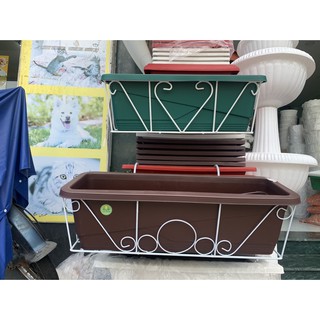 Bộ khung sắt treo ban công cây xanh