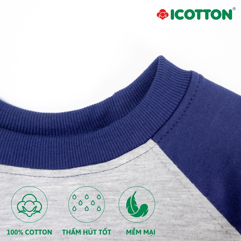 Bộ phông bé trai Icotton hình siêu anh hùng Đội trưởng mỹ Captain america